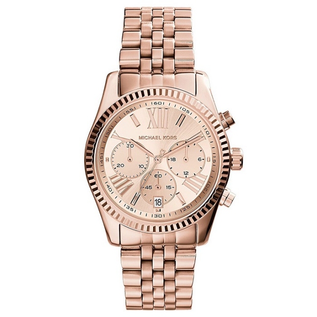 Ženska ura Michael Kors MK5569, rožnato zlata, kronograf, rosegold, nerjaveče jeklo