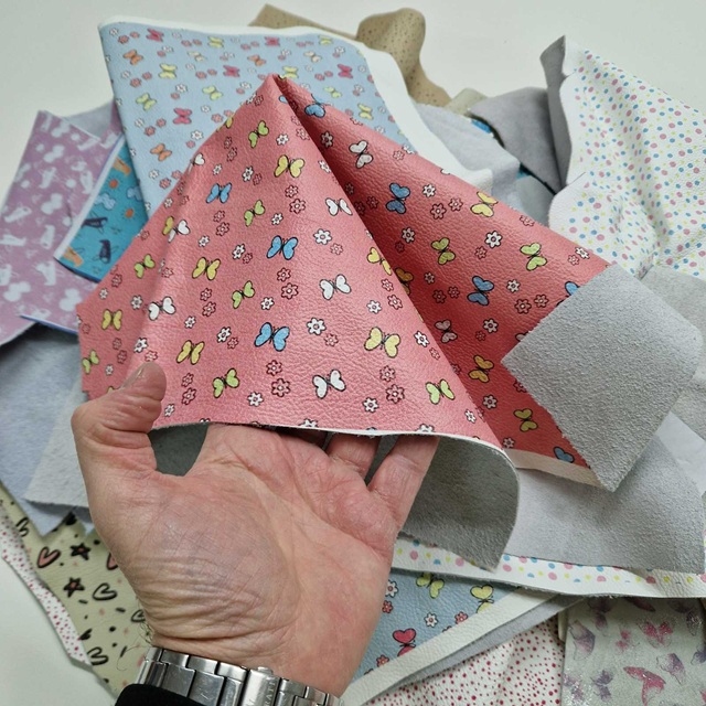 Ostanki naravnega usnja PISAN paket 200g