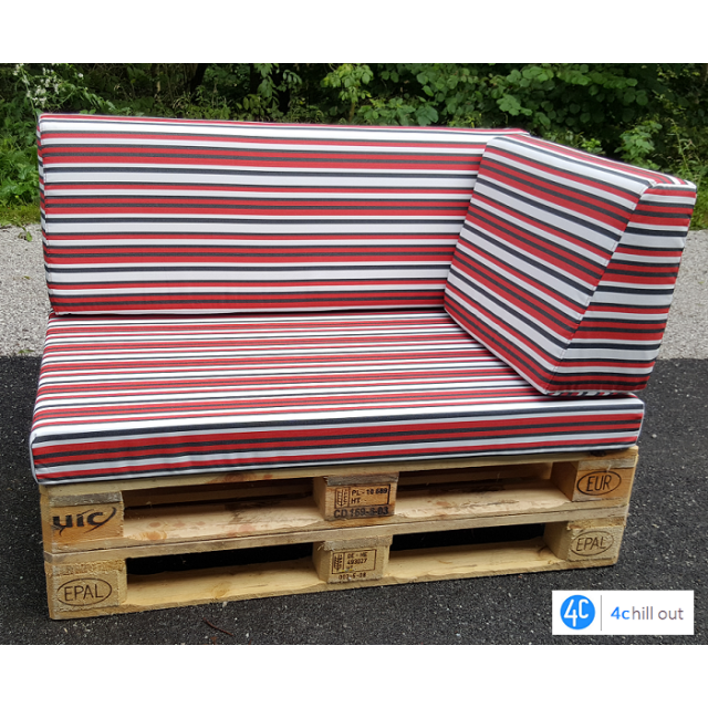 Naslonska blazina za palete rezana pod kotom-dolžina 120x42x22 cm outdoor tkanina