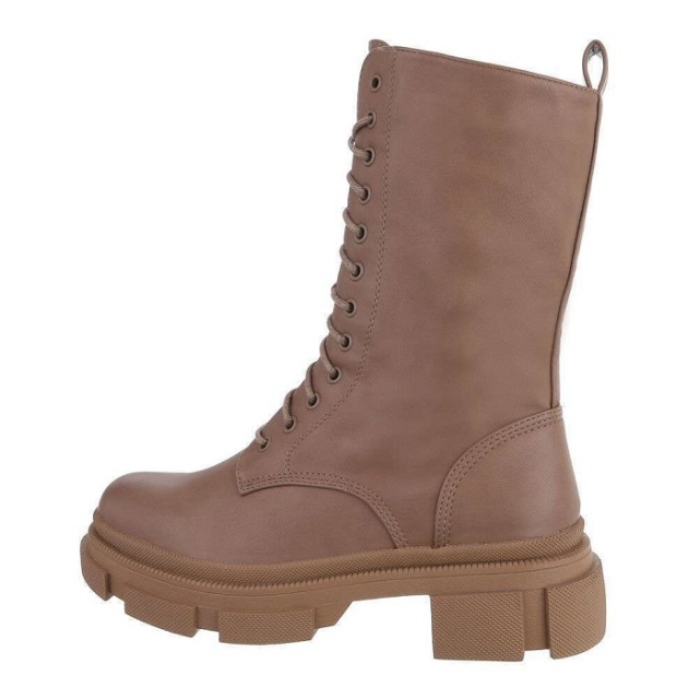 Modni gležnarji z debelejšim podplatom v barvi kaki: 36, 37, 38