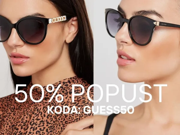 GUESS sončna očala -50%, preveri kako dobiš popust