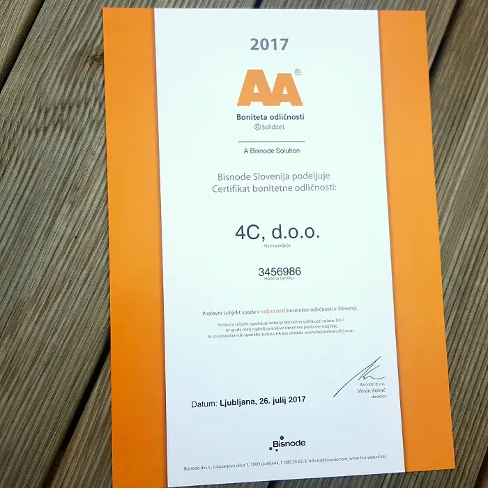 Bonitetna odličnost AA (2017)